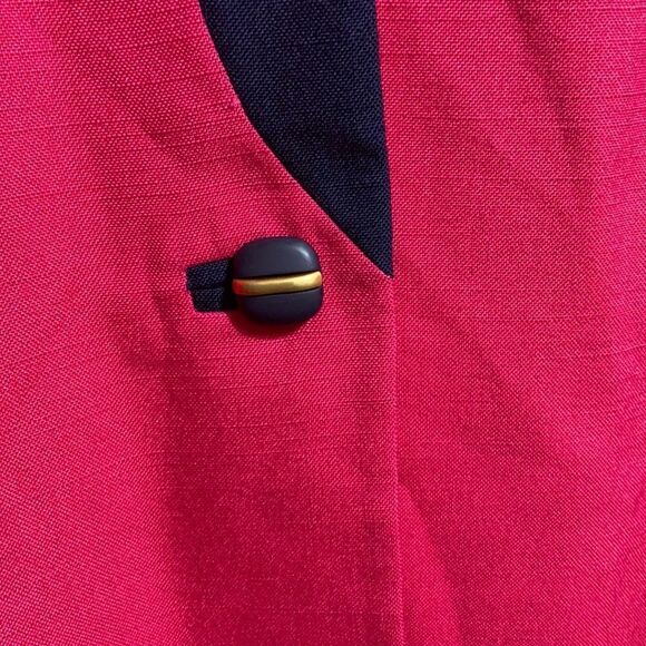 Kasper ll for A.S.L. Blazer vintage pink navy pockets lined 2X FIRM on PRICE - Picture 3 of 7